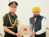 BREAKING- CM ਮਾਨ ਨਾਲ ਥਲ ਸੈਨਾ ਮੁਖੀ ਨੇ ਕੀਤੀ  ਮੁਲਾਕਾਤ